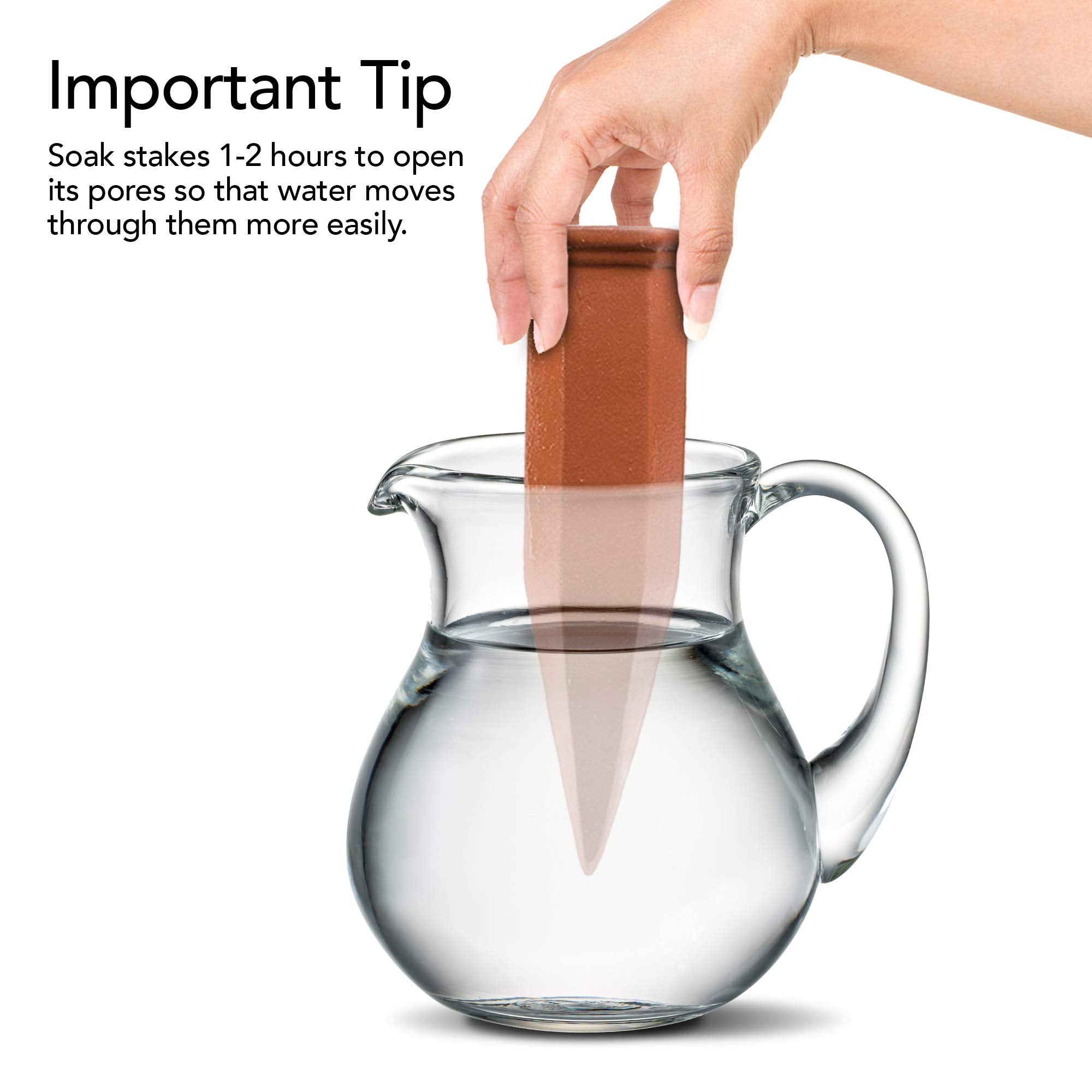 Two Modern Innovations self-watering spikes in outdoor planters