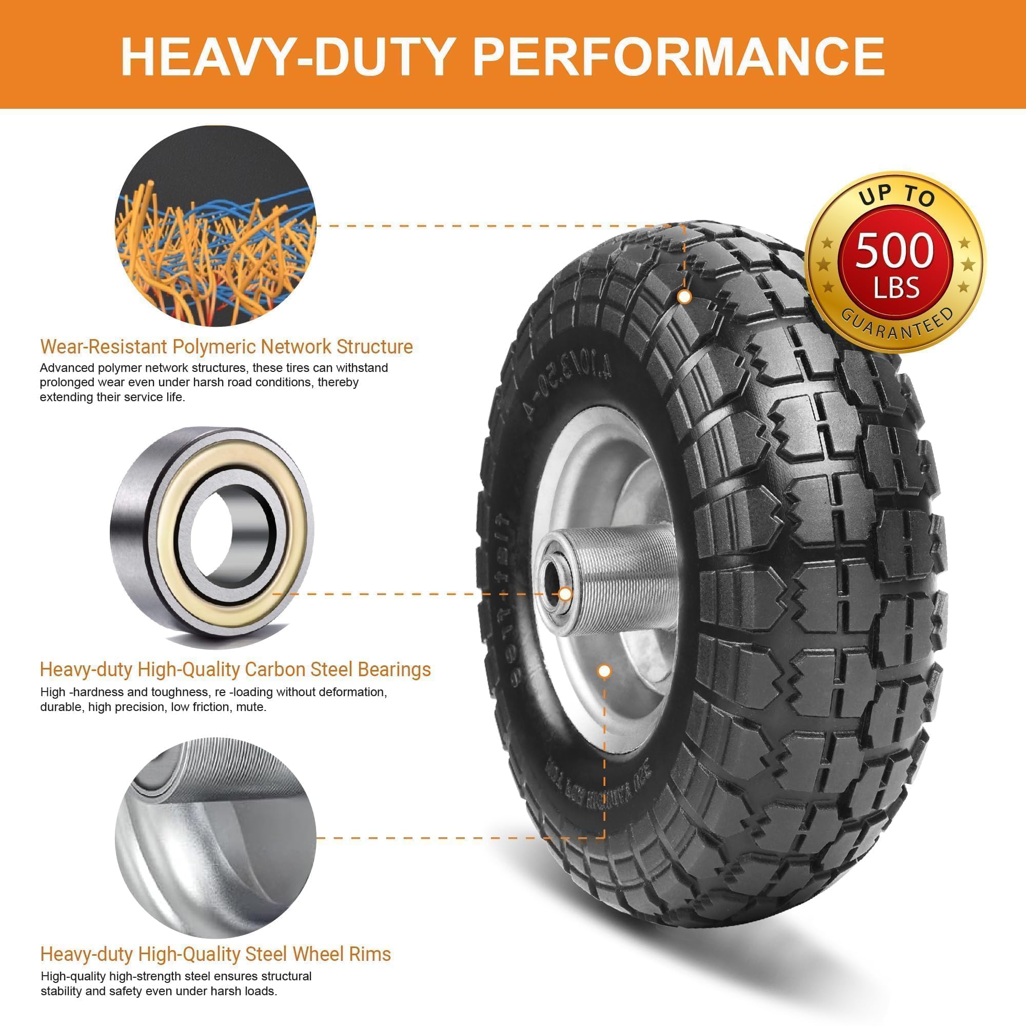Two-pack CANWUPON solid tires with packaging