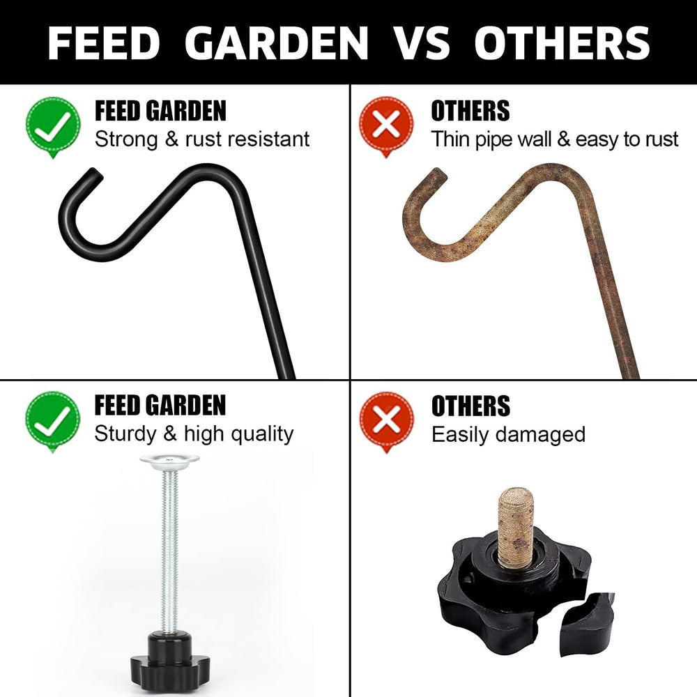 Two pack of FEED GARDEN 14 Inch deck hooks in packaging