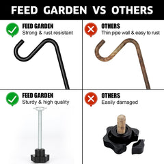 Two pack of FEED GARDEN 14 Inch deck hooks in packaging
