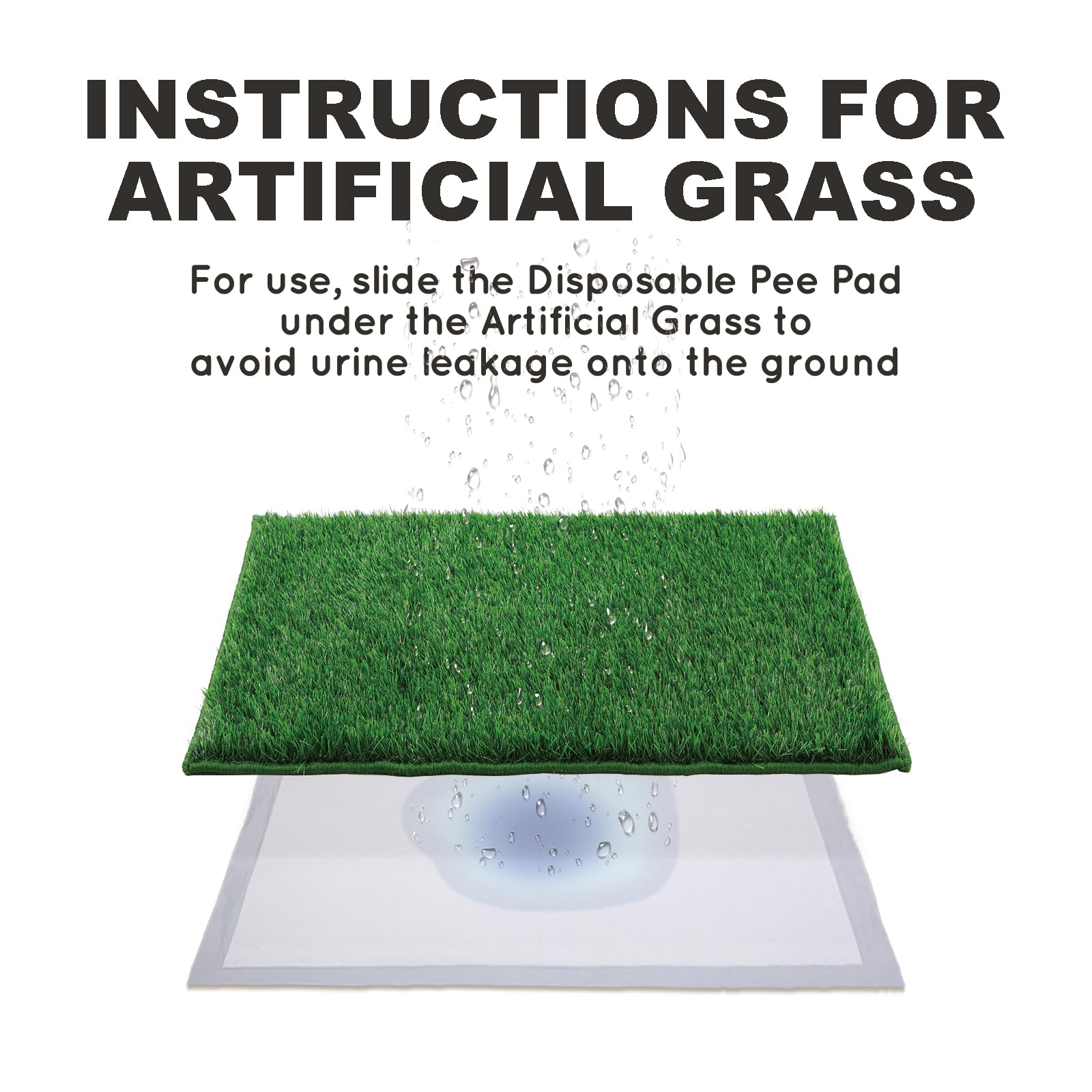 Two-pack of HQ4US 4LEGS grass pee pads for dogs