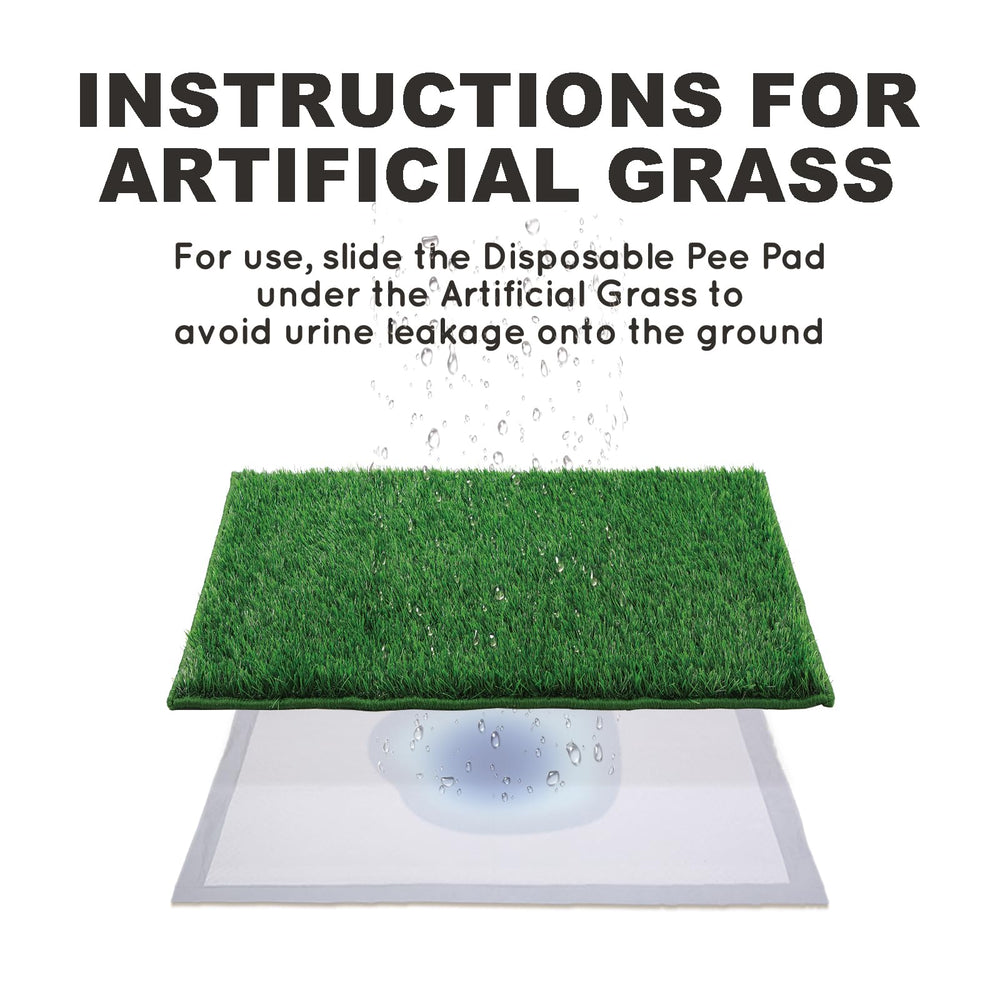 Two-pack of HQ4US 4LEGS grass pee pads for dogs