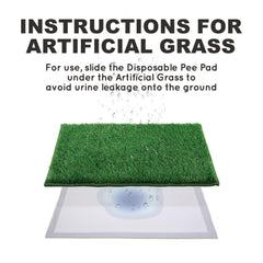 Two-pack of HQ4US 4LEGS grass pee pads for dogs