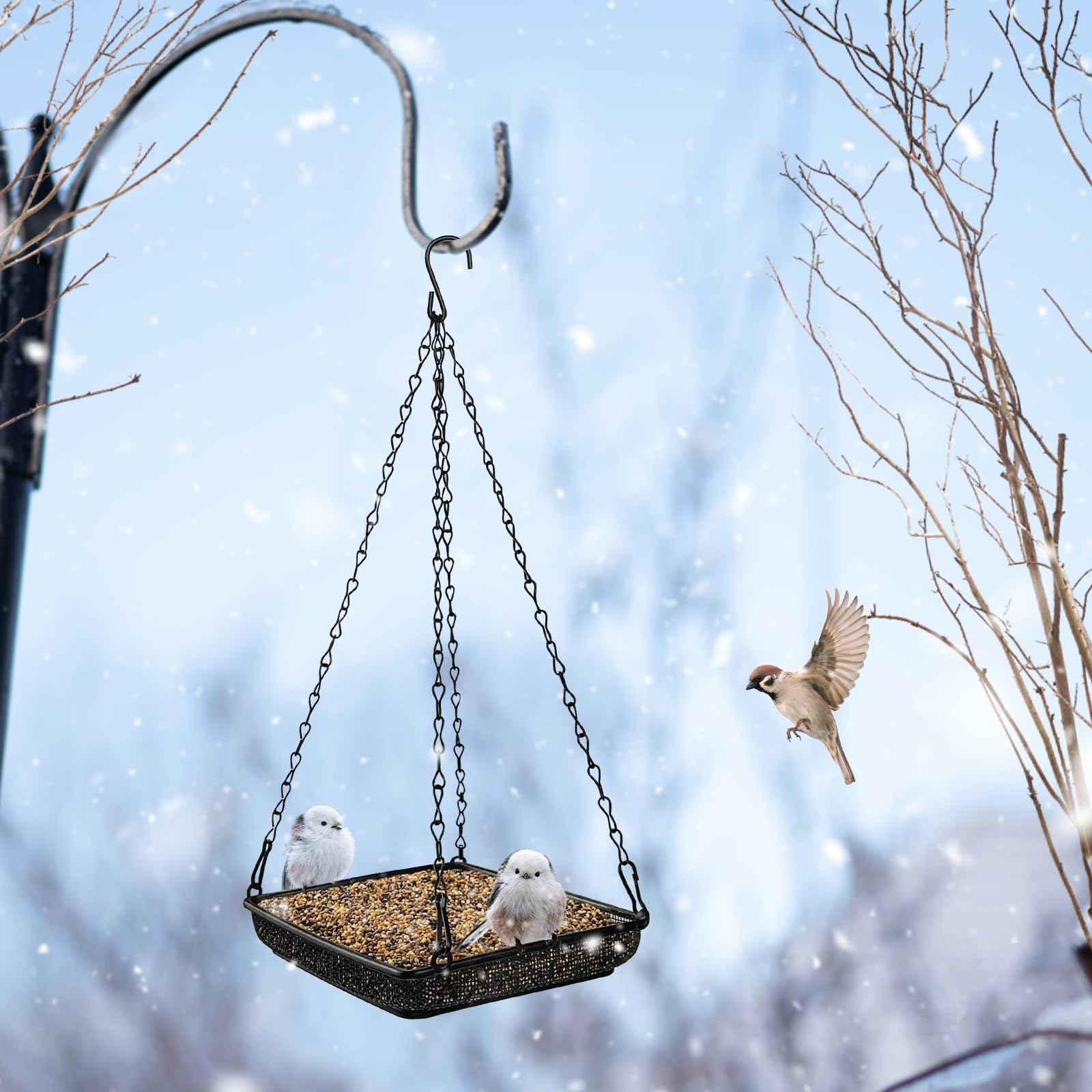 Two pack of MIXXIDEA Hanging Bird Feeders