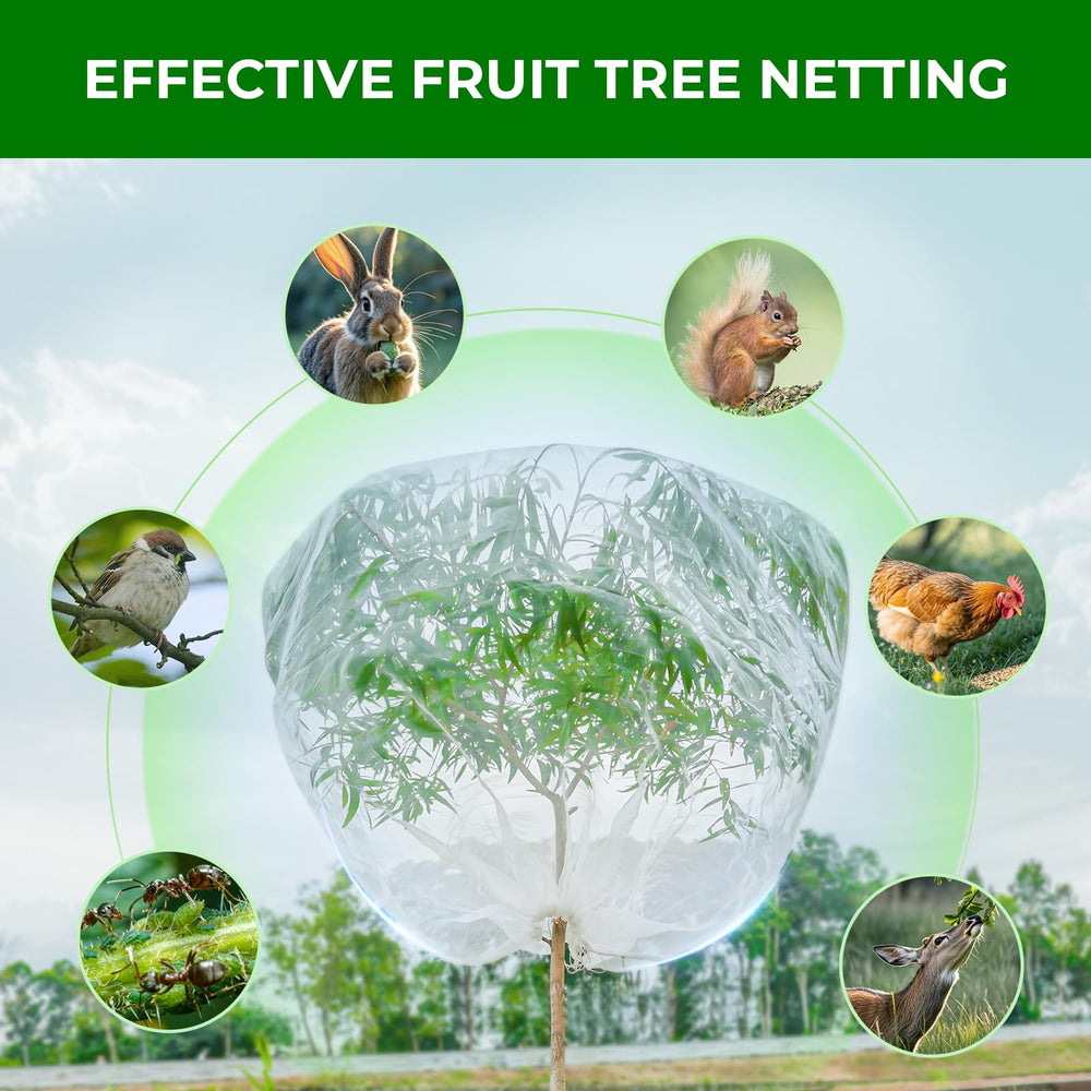 Two packs of Garden Tailor fruit tree netting side by side