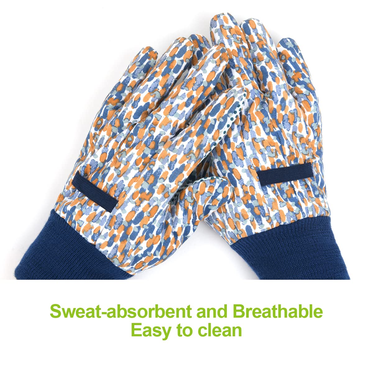 Two pairs of Ainiv Floral Gardening Gloves in different floral patterns