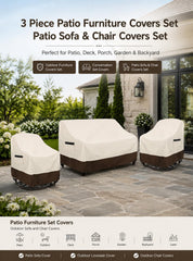 Two patio swivel chair covers 30"W x 34"D x 36"H
