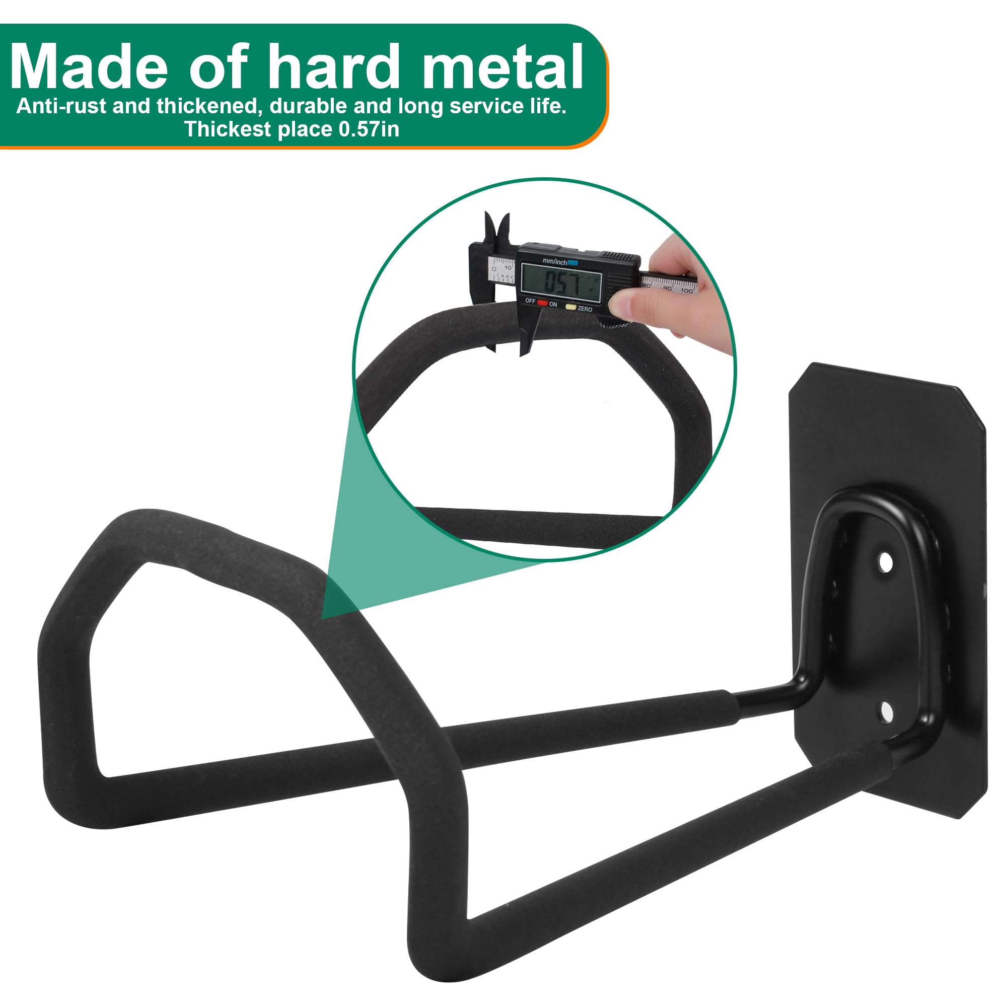 Two PeoMev Hose Hangers holding garden hoses