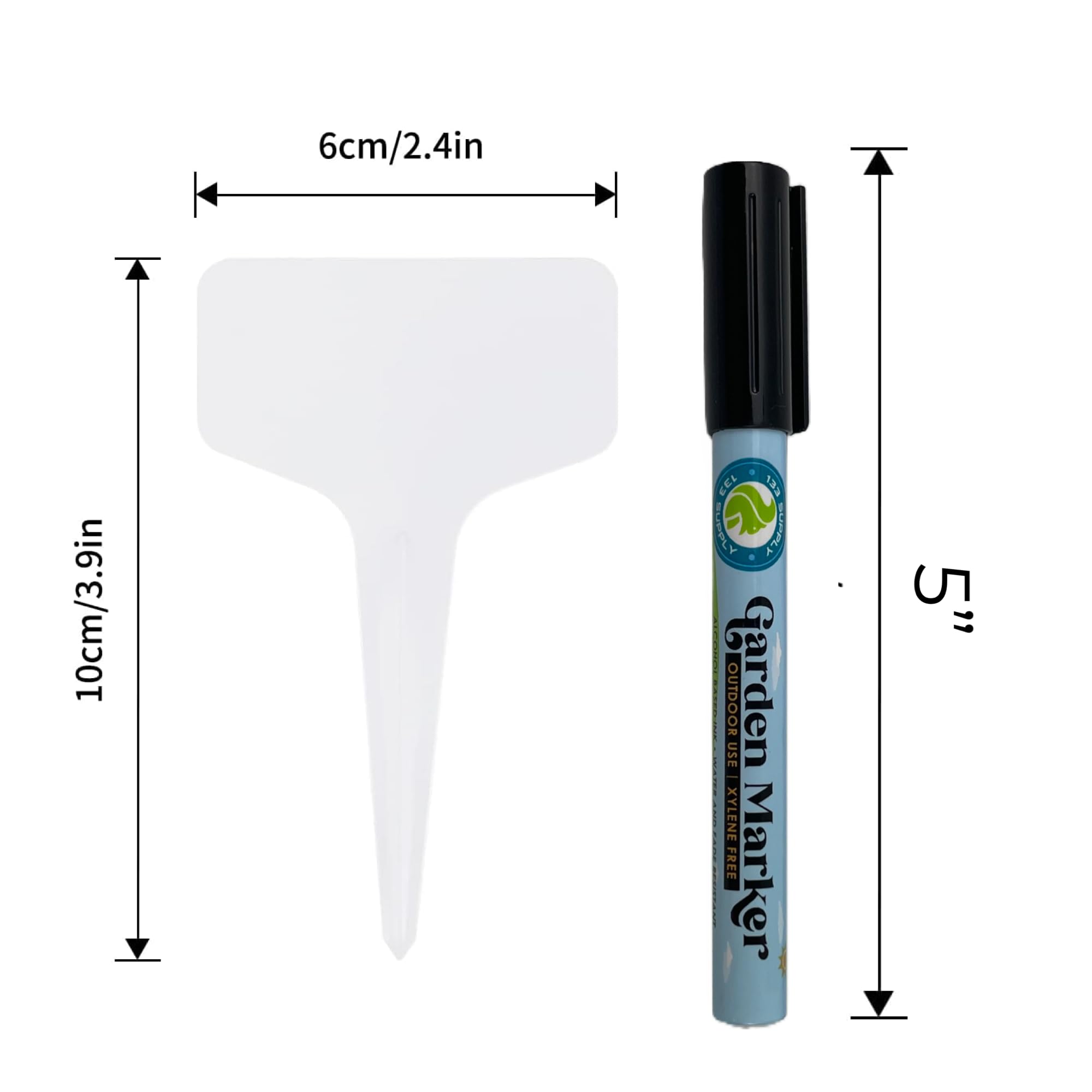 Two permanent marker pens included in the plant label kit