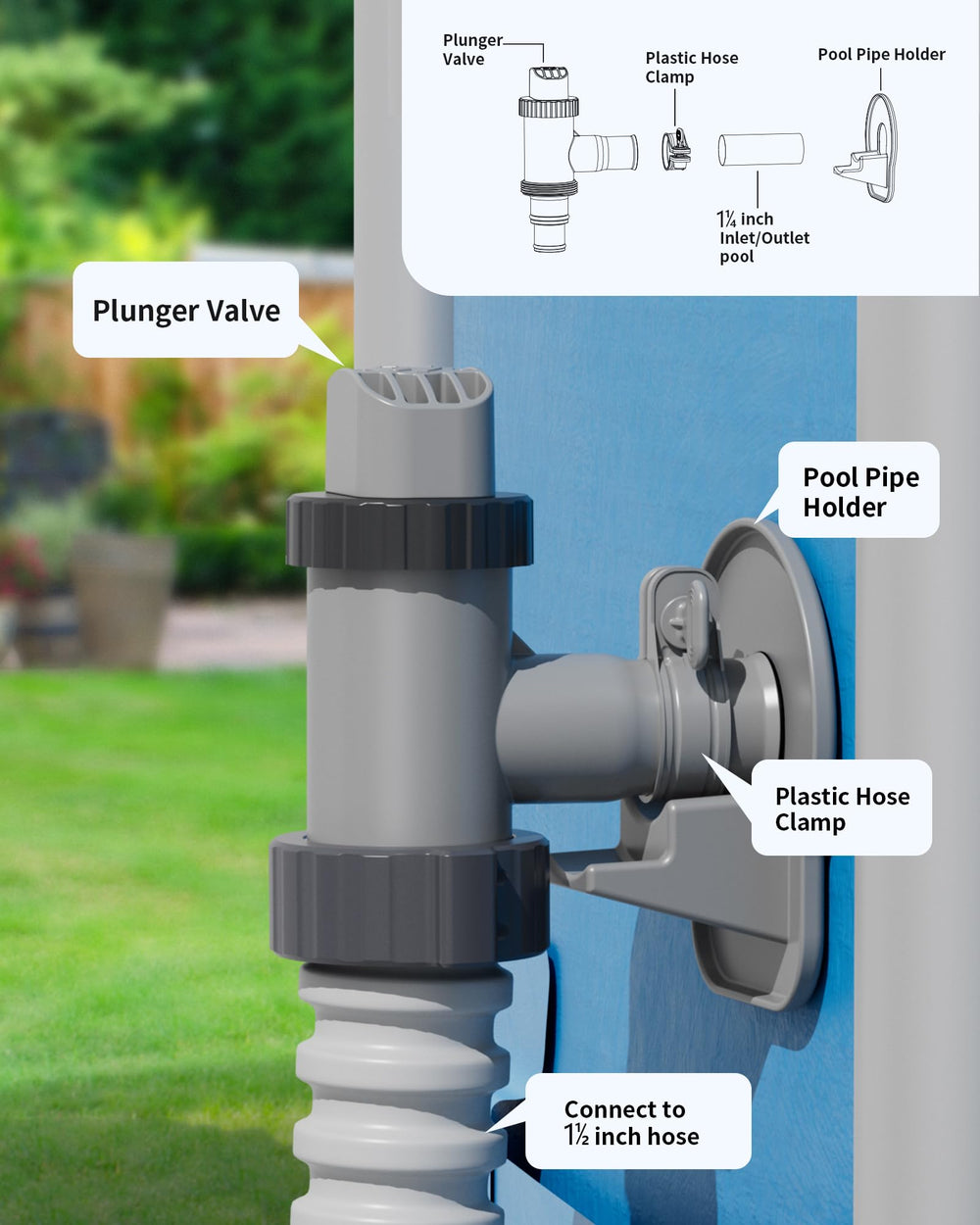 Two SHAPON plunger valves with hoses laid out