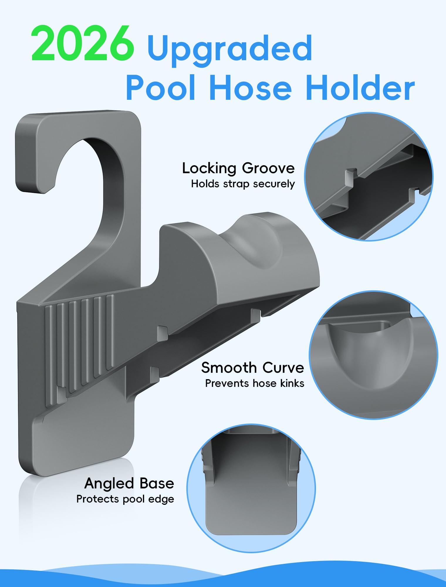Two SHAPON pool pipe holders side by side