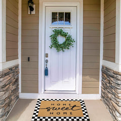 Two sizes of Tinideya doormats side by side
