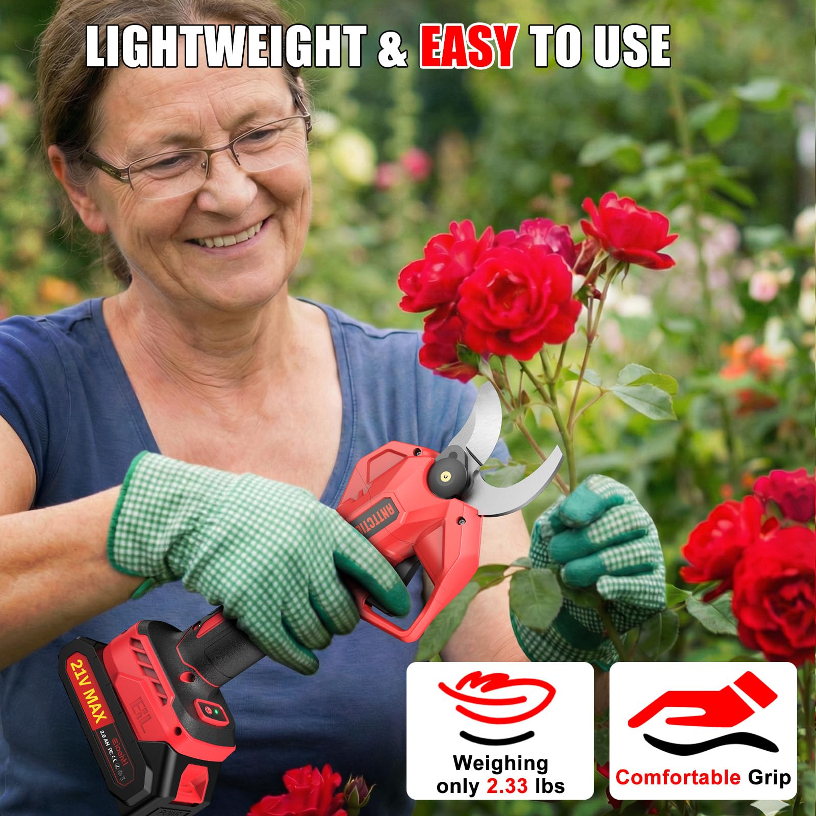 Two small tools included with Anttctig Electric Pruning Shears