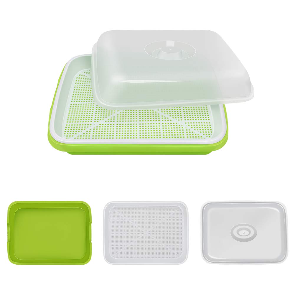 Two SUNPRO Seed Sprouter Trays stacked with lids