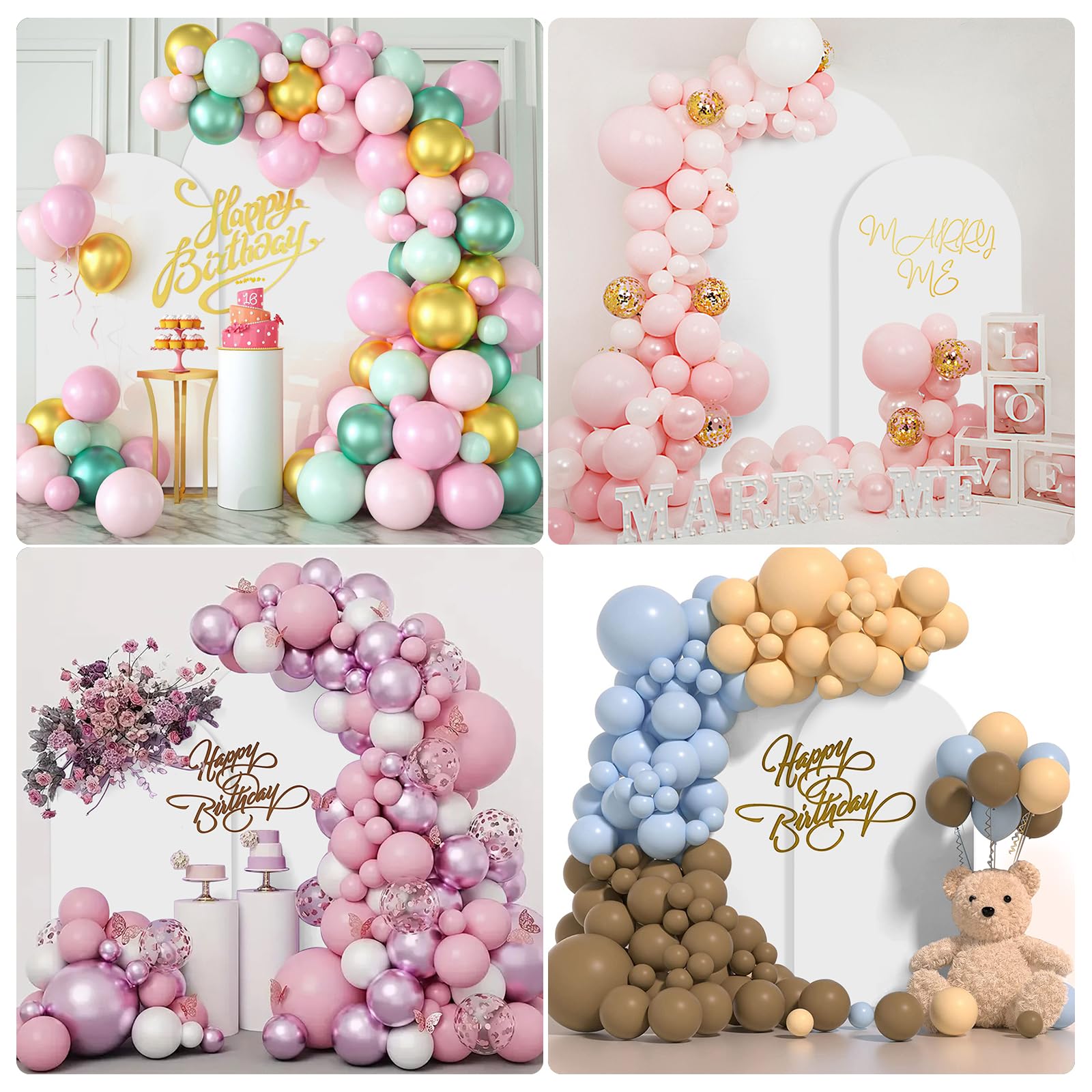 Two SuuWoee wedding arches set up for a birthday party