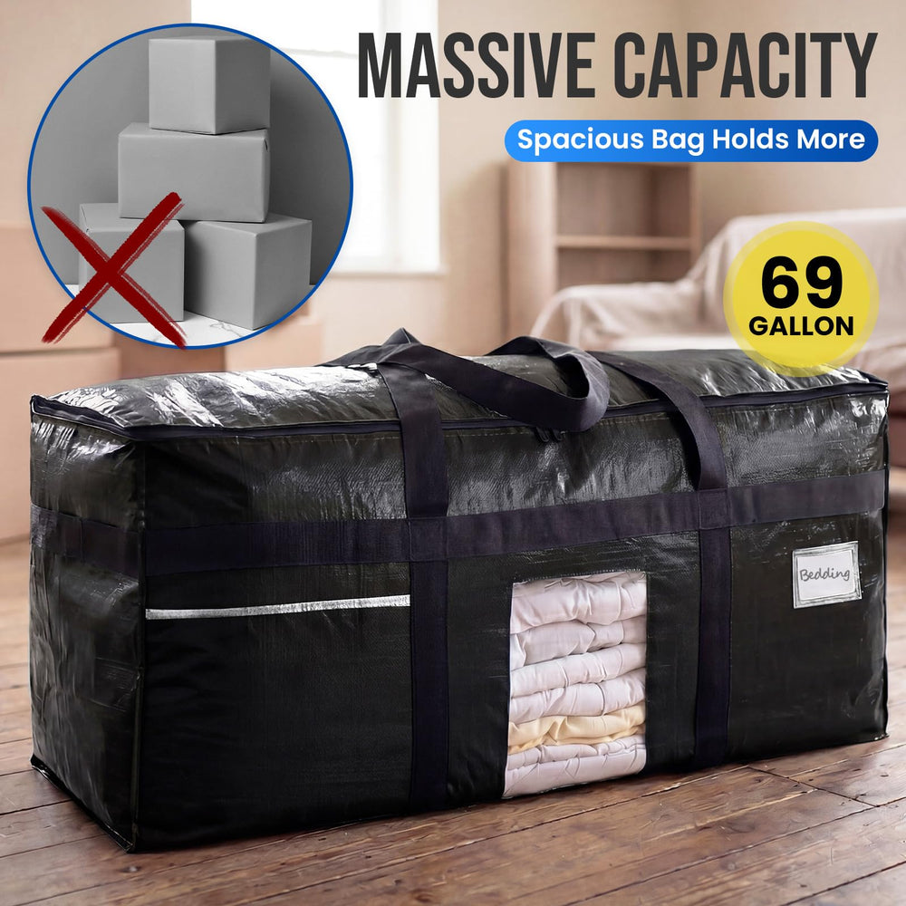 Two TAILI storage bags stacked for easy storage