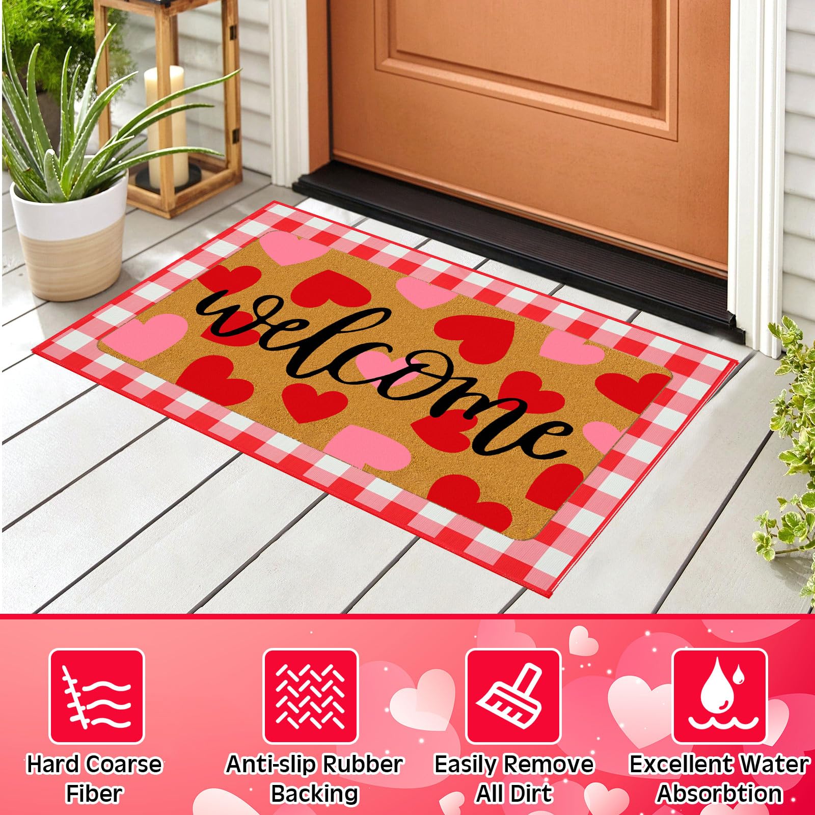 Two Tinideya doormats together at an entrance