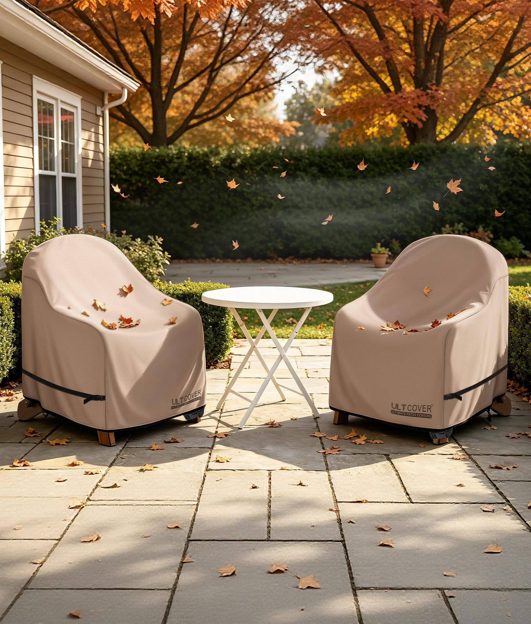 Two ULTCOVER Patio Adirondack Chair Covers in packaging