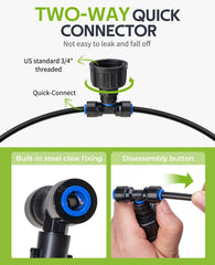 Two-way connector included in HIRALIY drip irrigation kit
