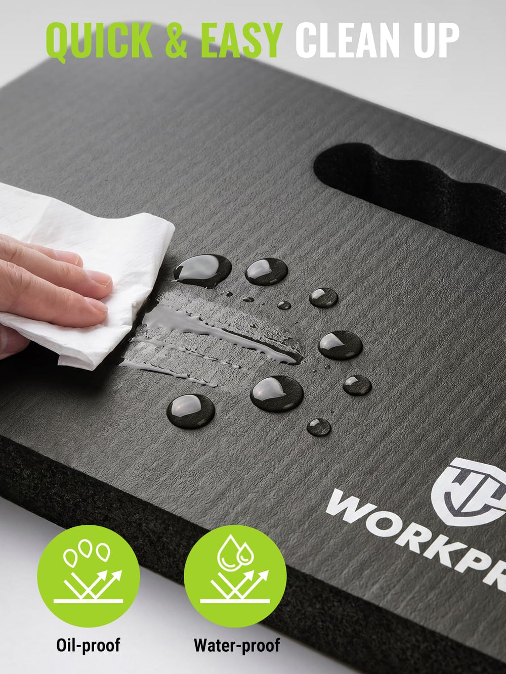 Two WORKPRO kneeling pads stacked together