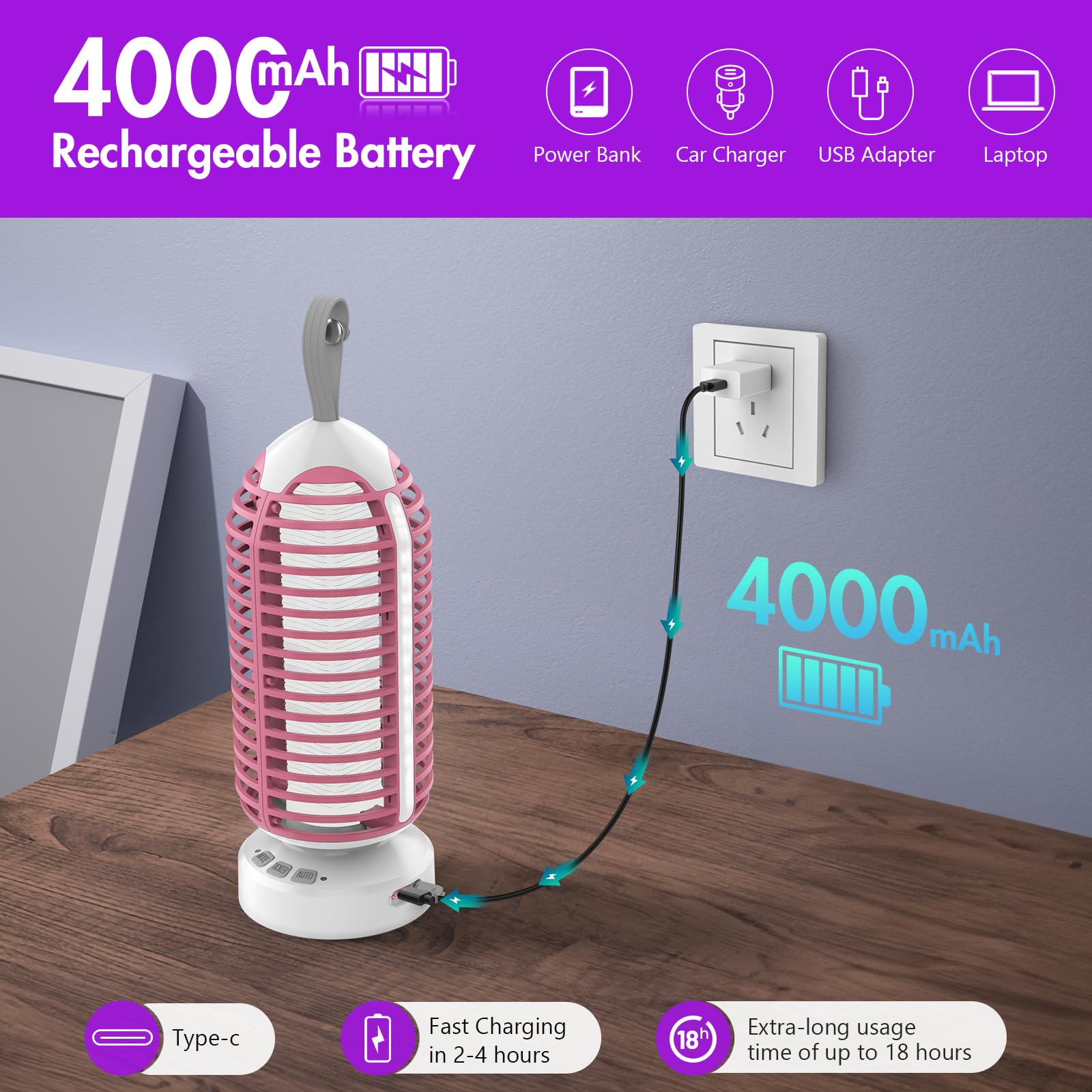 Two zechuan bug zappers displayed together outdoors