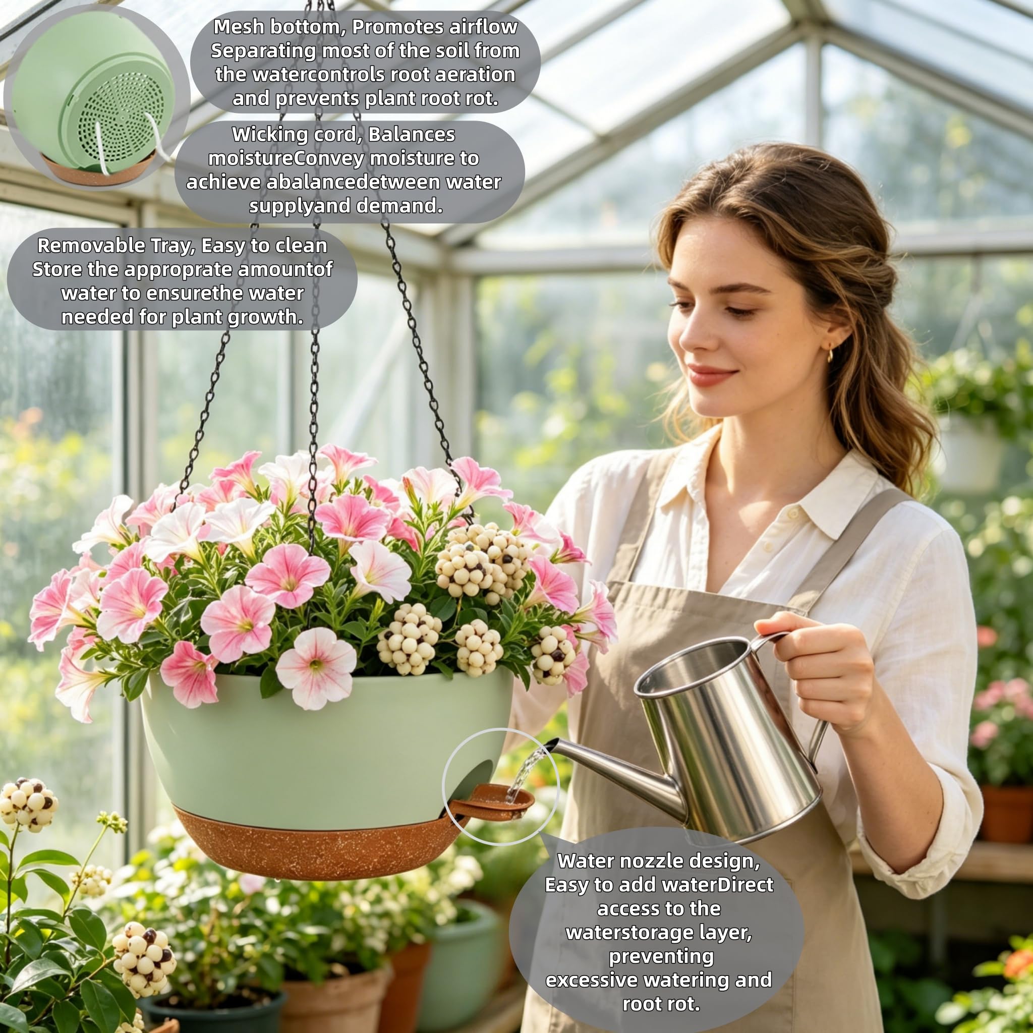 two zople self-watering planters side by side
