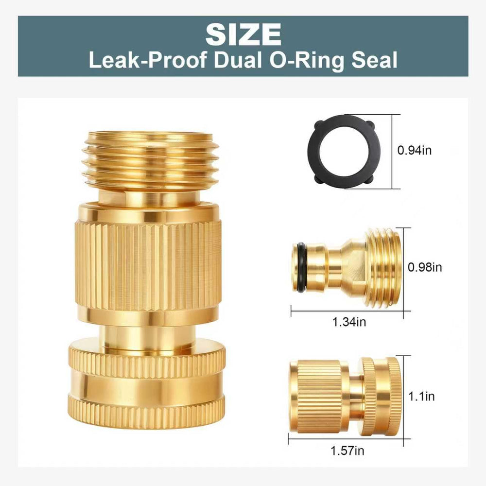 Txmiuao brass hose connectors with dual O-ring seal