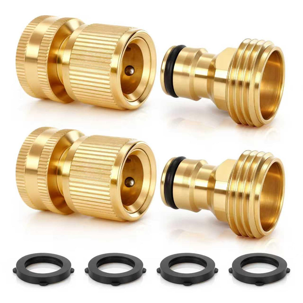 Txmiuao Garden Hose Quick Connect Set with solid brass connectors