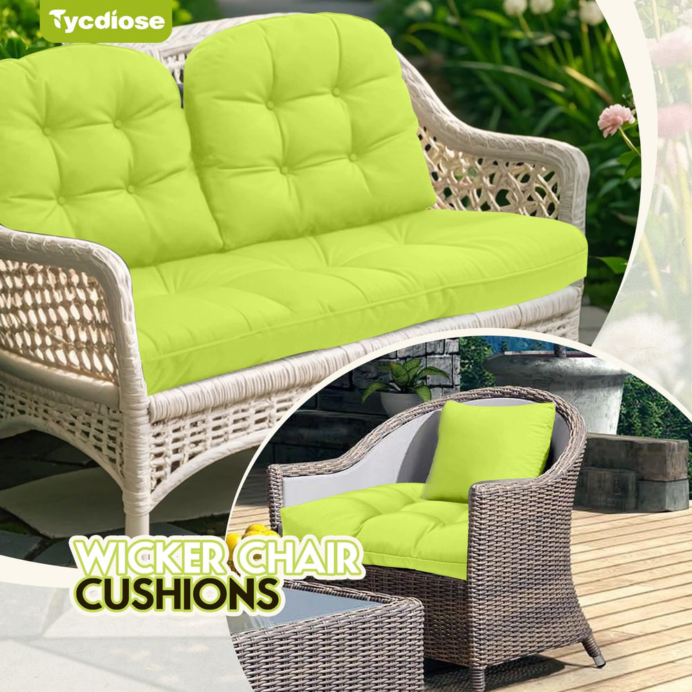 Tycdiose cushion set packaging, showing dimensions and contents