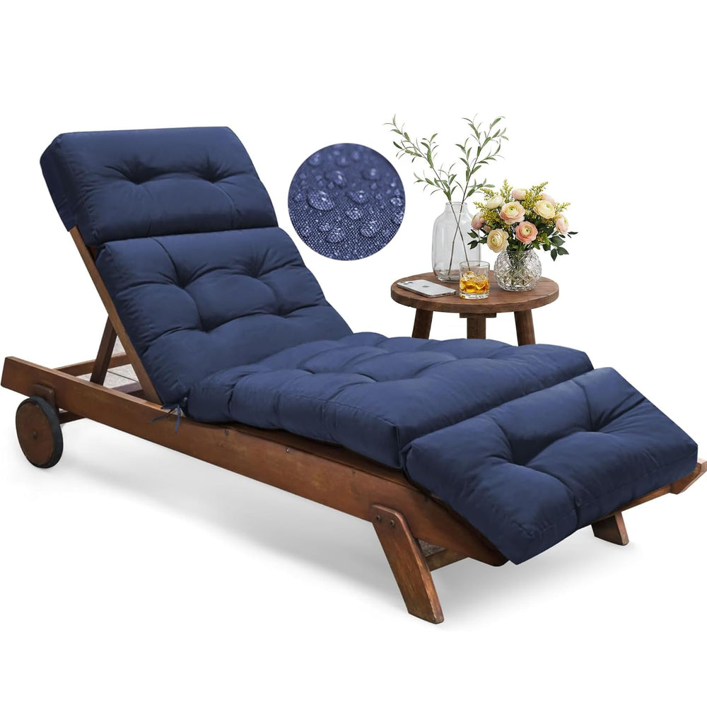 Tycdiose Outdoor Chaise Lounge Chair Cushion with measurement details