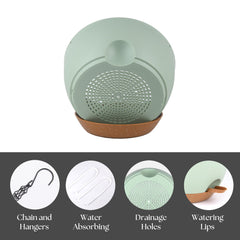 TYMENSH hanging plant pot with removable saucer