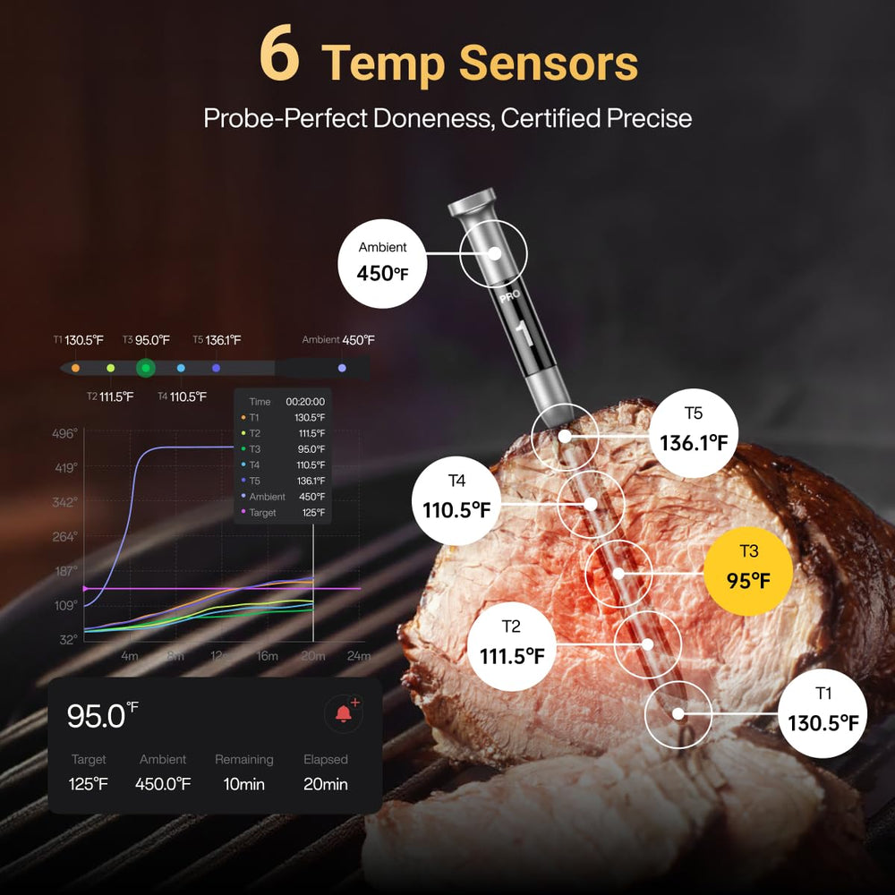 Typhur Sync Gold Gen2 wireless thermometer in outdoor grilling setup