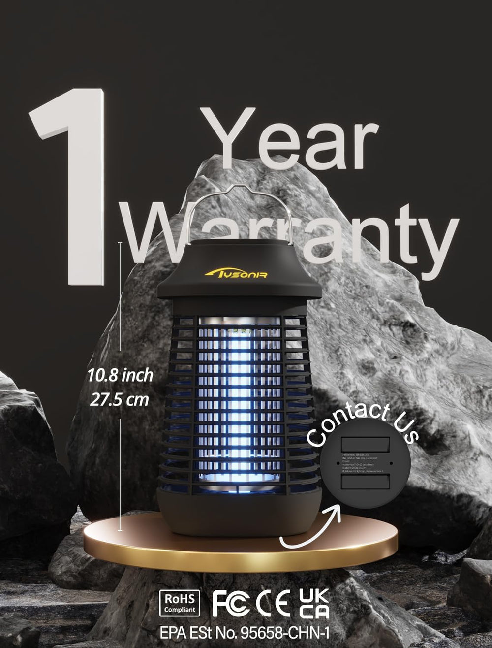 Tysonir Bug Zapper 4200V UV light feature close-up