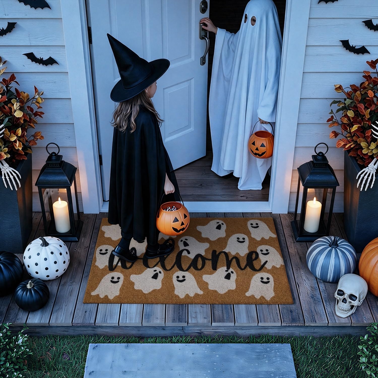 TYUU Halloween Door Mat packaging and details