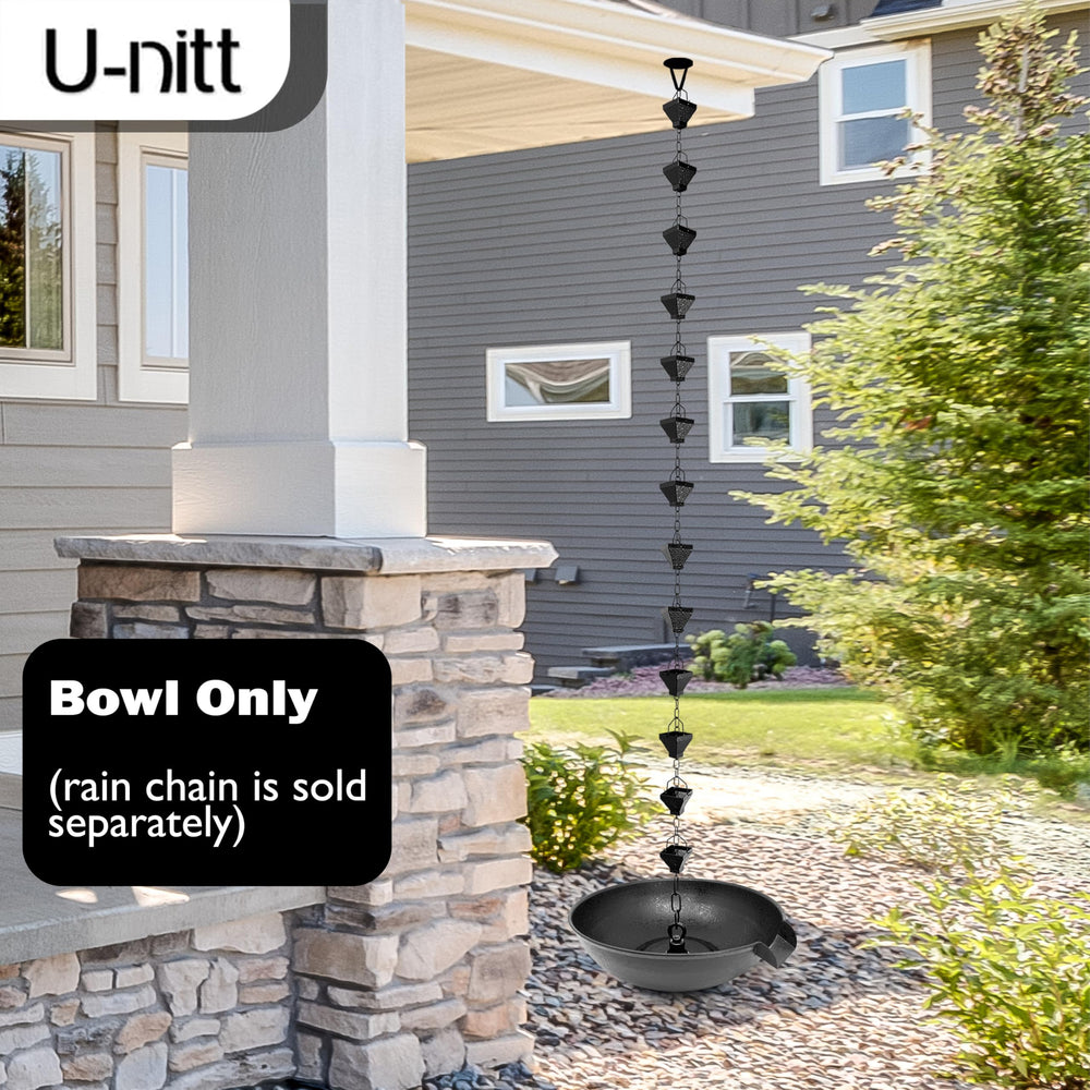 U-nitt catch basin with decorative plants around it