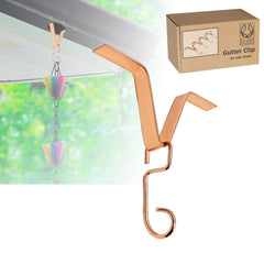 U-nitt Gutter Clip for Rain Chain Installation, copper finish