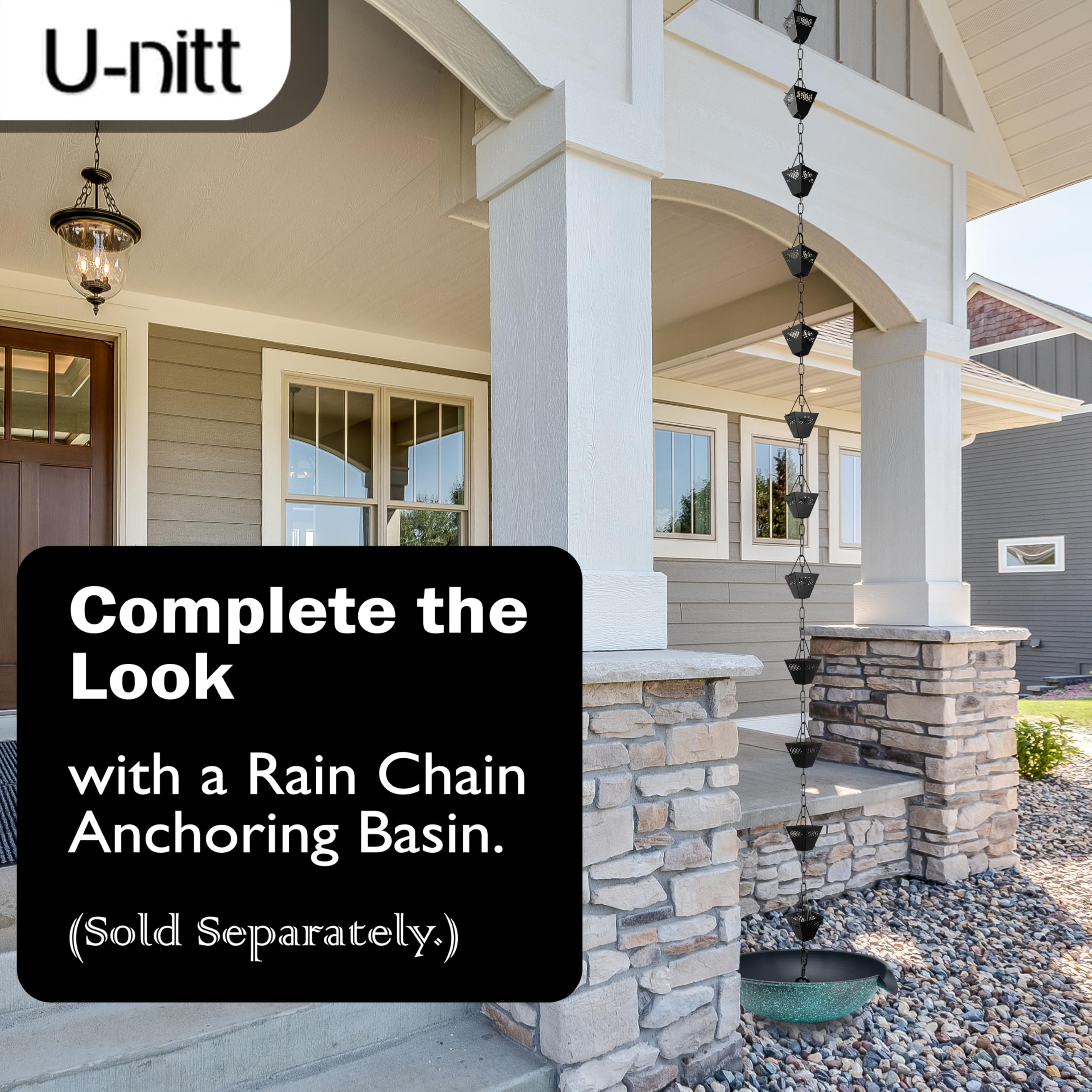 U-nitt Rain Chain S-hook attachment detail