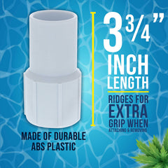 U.S. Pool Supply 1.25 inch pool hose cuff installation on vacuum hose