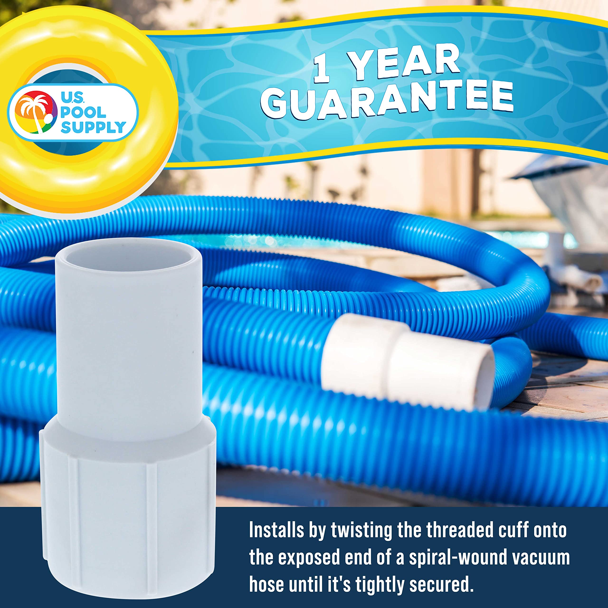 U.S. Pool Supply 1.25 inch pool hose cuff with vacuum head