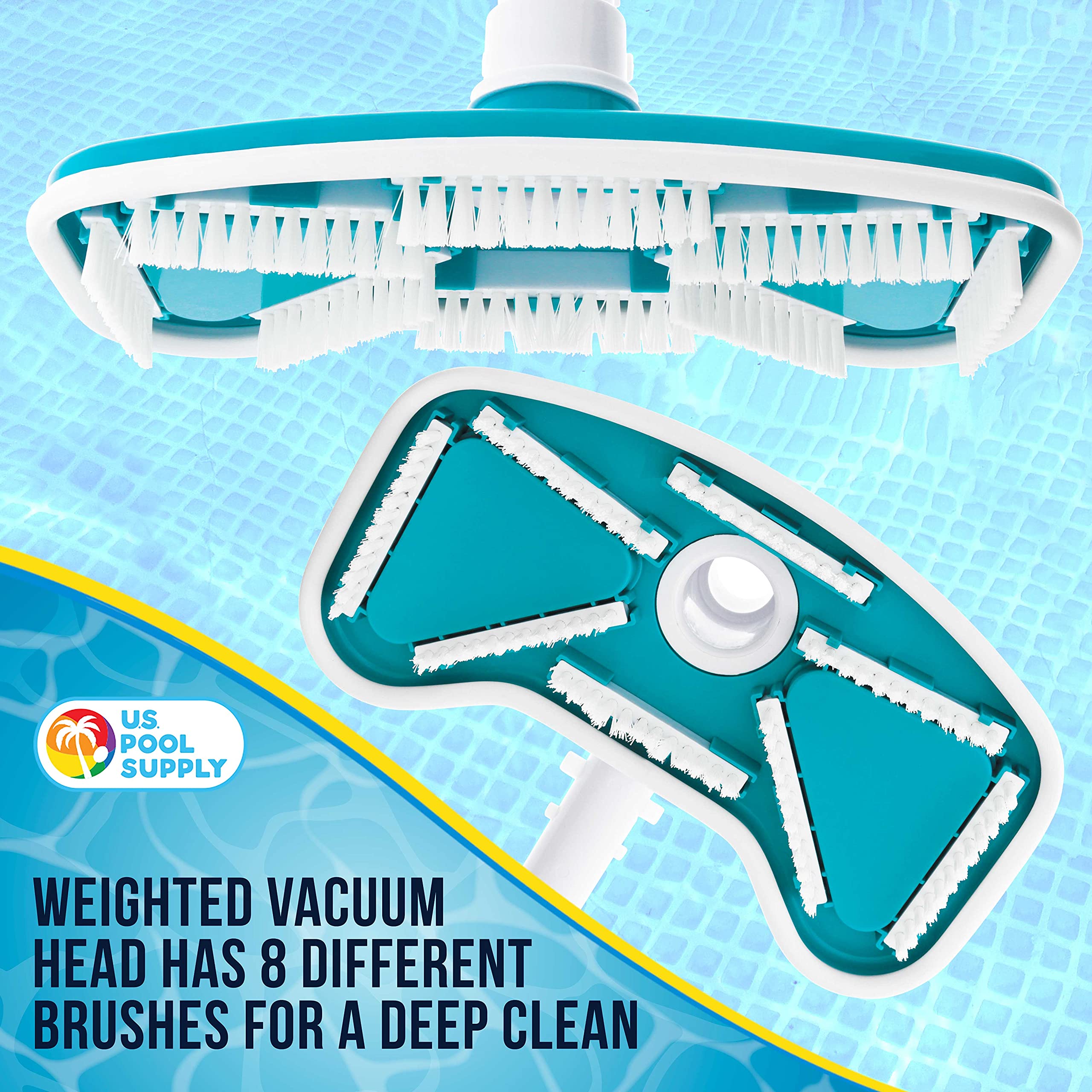U.S. Pool Supply 11" Weighted Butterfly Pool Vacuum Head connection detail