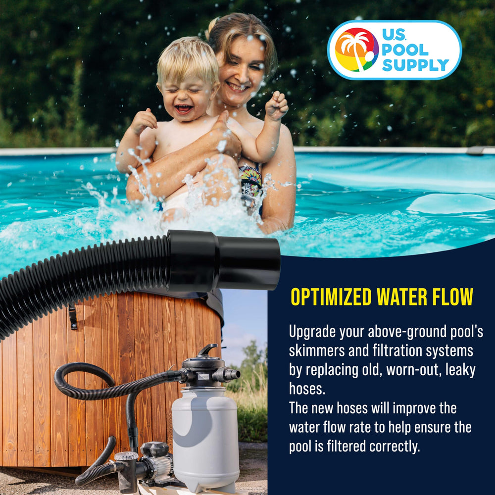 U.S. Pool Supply 3 Foot Heavy-Duty Pool Hose packaged view