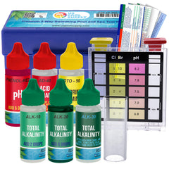 U.S. Pool Supply 5-in-1 Pool Test Kit front view with case