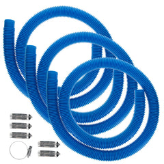U.S. Pool Supply Above Ground Pool Hose Replacement blue hoses with clamps