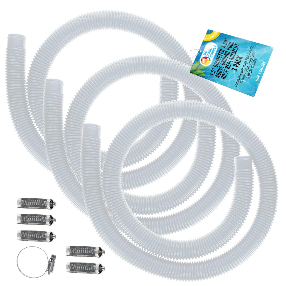 U.S. Pool Supply Above Ground Pool Hose Replacement pack of 3 hoses