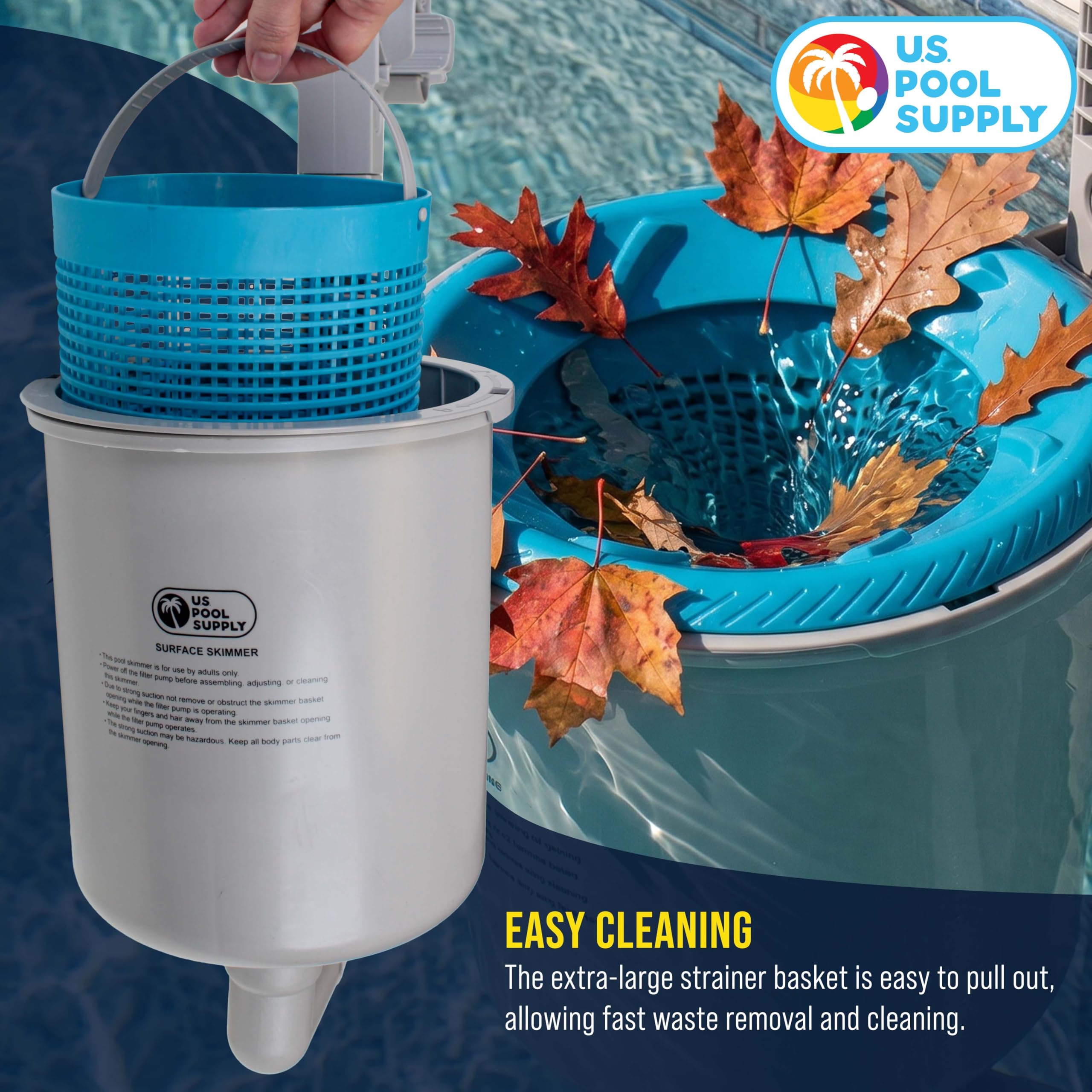 U.S. Pool Supply Above Ground Pool Skimmer with float ring