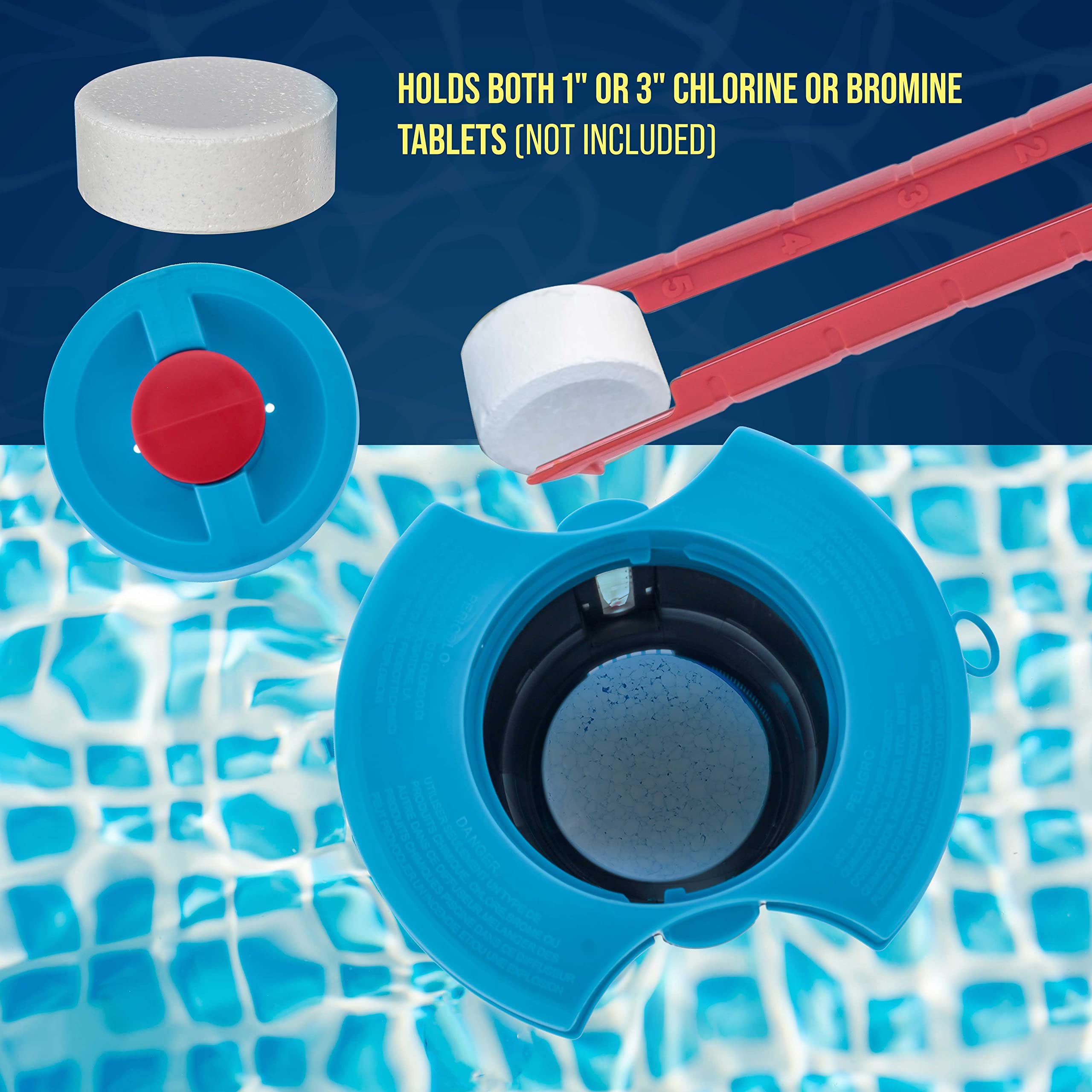 U.S. Pool Supply Deluxe Chlorine Floater Dispenser multicolor design