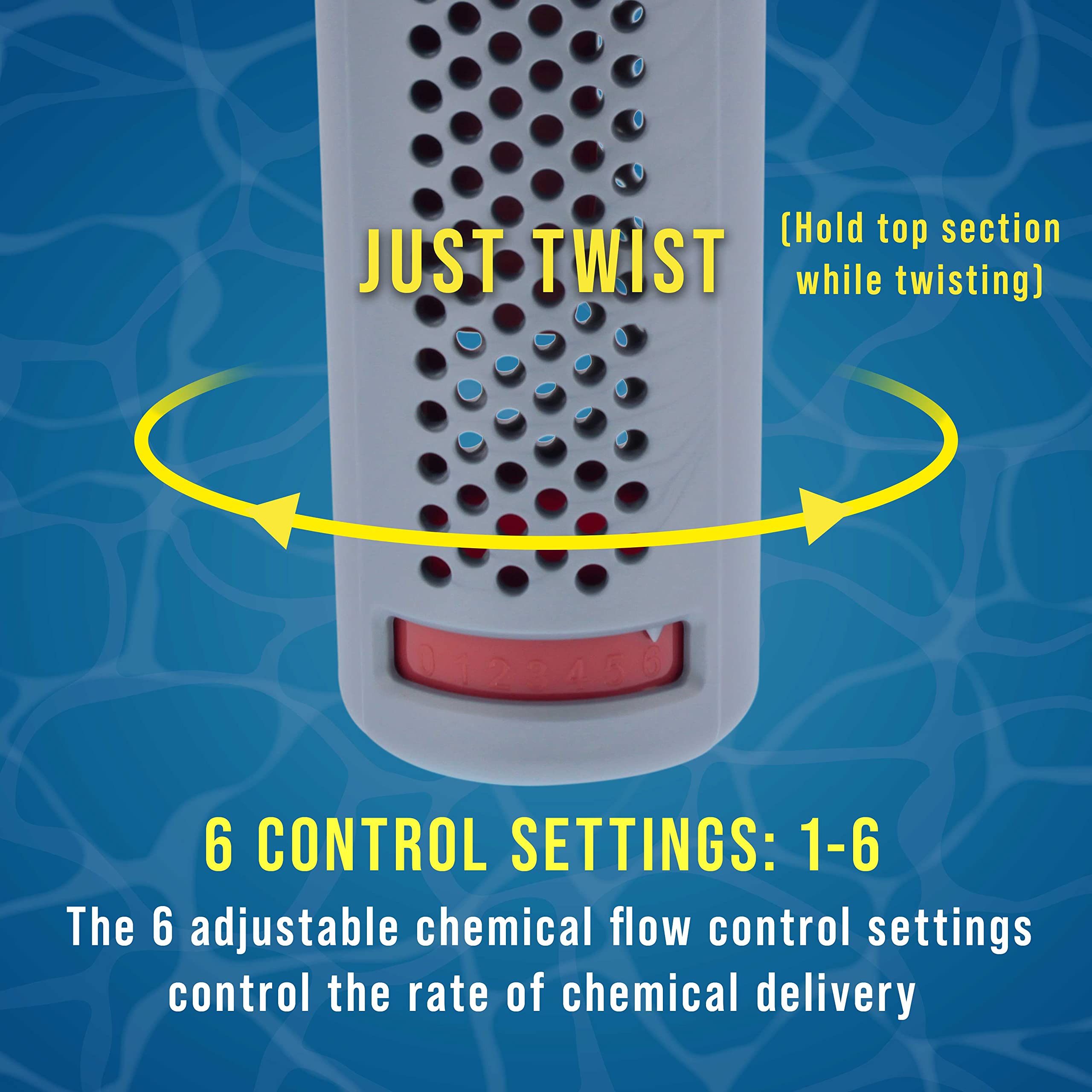 U.S. Pool Supply Floating Chlorine Dispenser floating in a hot tub