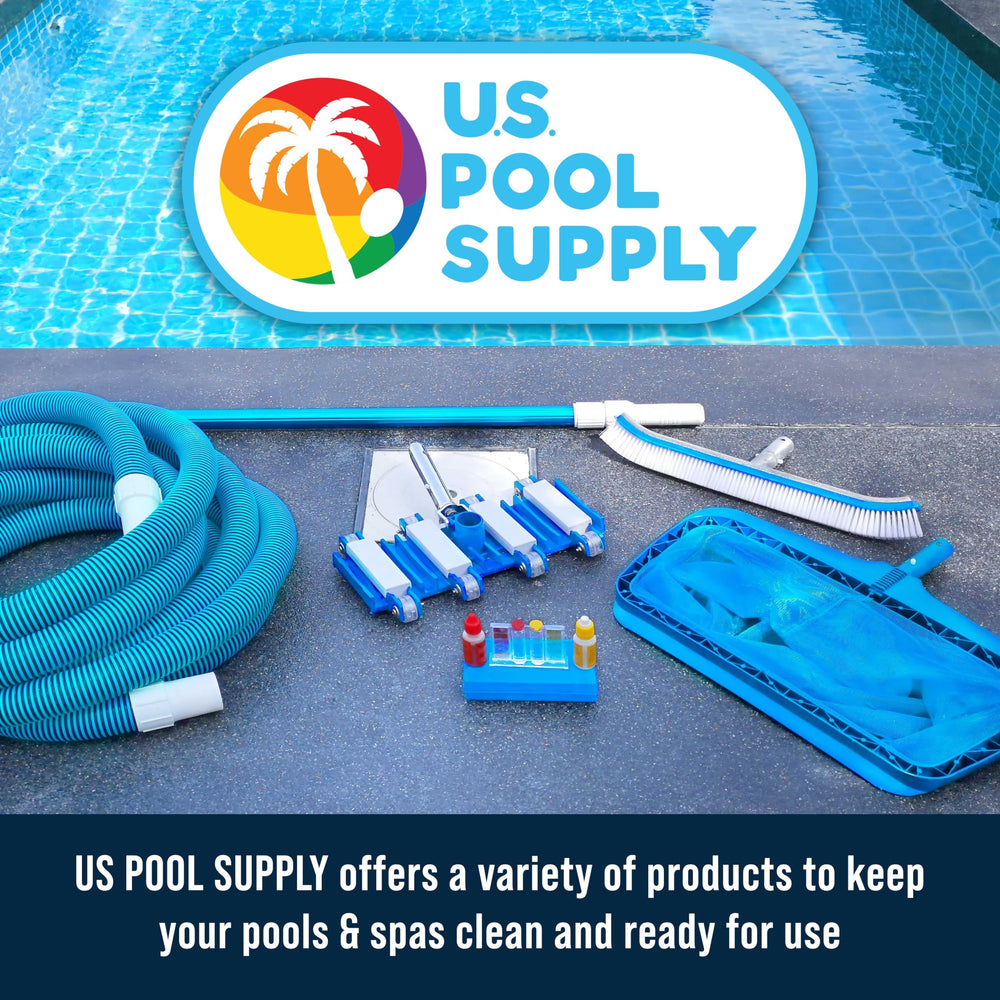 U.S. Pool Supply Hand-Held Pool Scrub Brush in use in bathroom