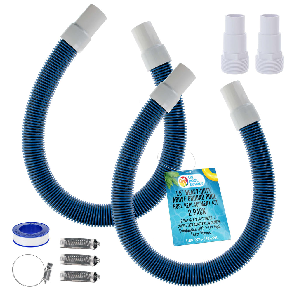U.S. Pool Supply Heavy-Duty Pool Hose Replacement Kit with hoses and accessories