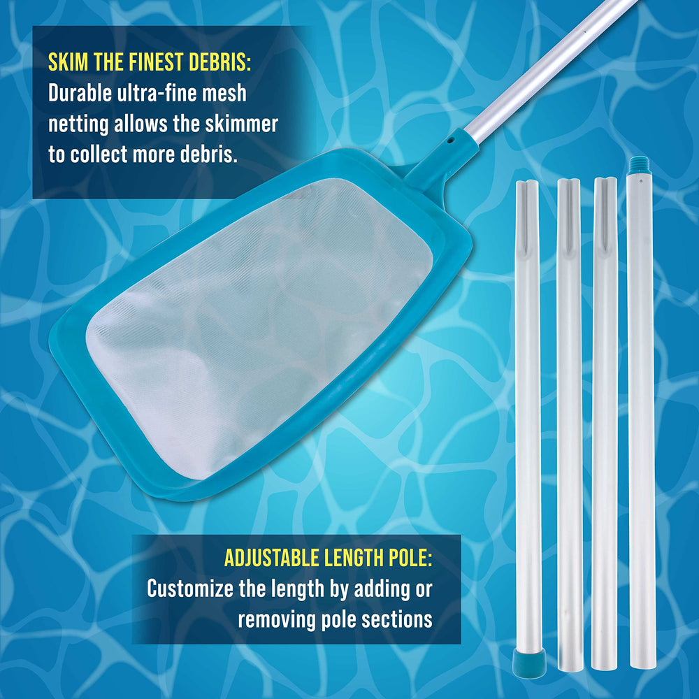 U.S. Pool Supply Leaf Skimmer Net assembled and ready to use